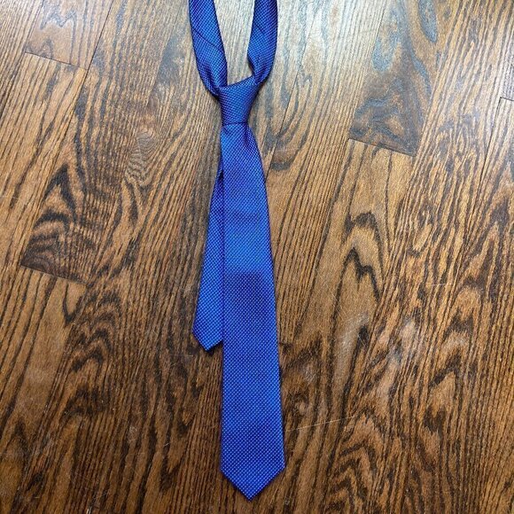 INC International Company blue mini polkadot electric blue tie - Picture 1 of 3